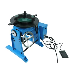 HD-50 50KG Welding Positioner Turntable Equipment Welding Rotator Rotary Welding Table for Circle Pipe Workpiece without Chuck