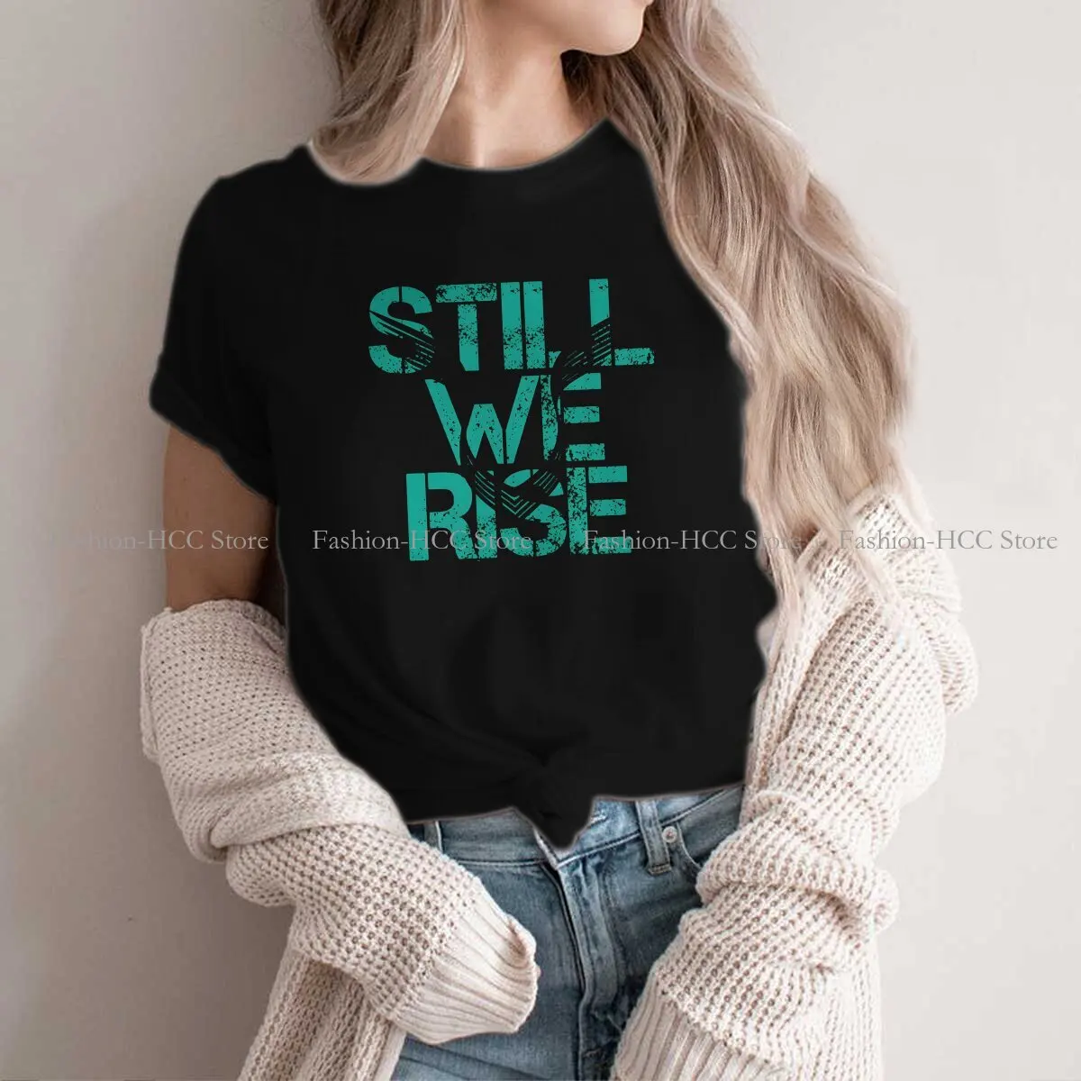 Lewis Hamilton 44 Still We Rise Hip Hop Polyester TShirt Formulate 1 Printing Streetwear Comfortable T Shirt Female