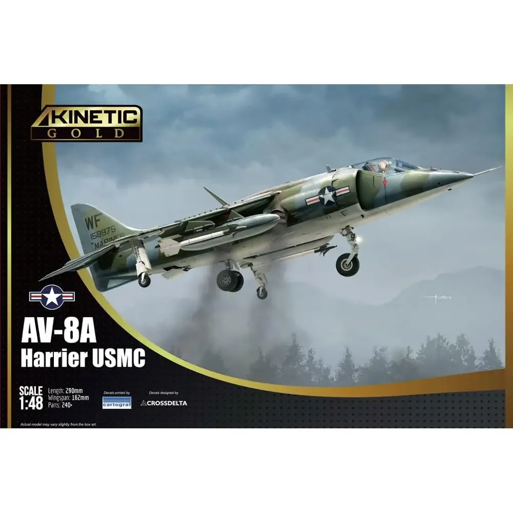 KINETIC K48072 1/48 U.S.M.C. AV-8A Harrier  - Scale Model Kit