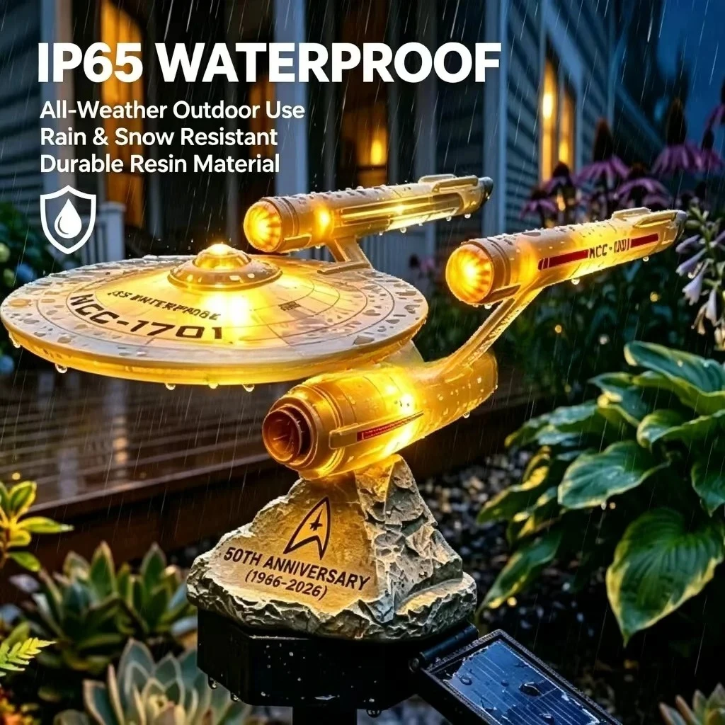 Retro Sci-Fi Spaceship Solar G - Smart Garden Light Camera review and price