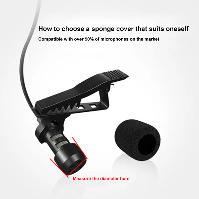 10 Stück Mini-Mikrofon-Schaumstoffabdeckungen, Mikrofon-Schutz, Windschutz-Schwamm, Ersatz für Headset, Geräuschreduzierung, Windschutz für Pop-Filter zur Audioaufnahme – Detail 2