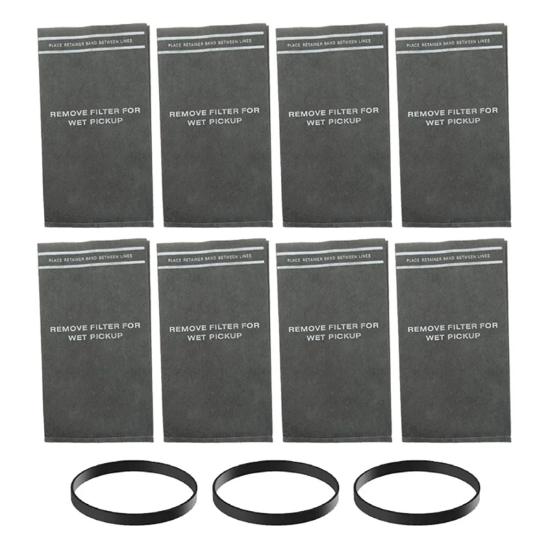 【CODE】For Craftsman 2 To 2.5 Gallon Wet/Dry Vacuum Compatible 8Pcs 38737 Dust Filter Bags, With 3 Retaining Bands, Part# 9-38737