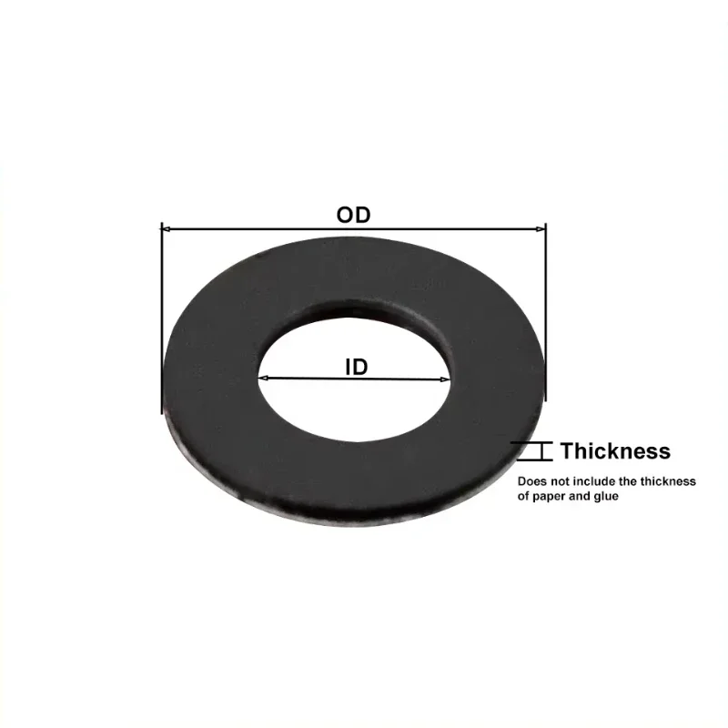 Black/transparent Adhesive Backed Pvc Washer Flat Gasket Adhesive Plastic Viscose Plastic Round Washers Hard Washer
