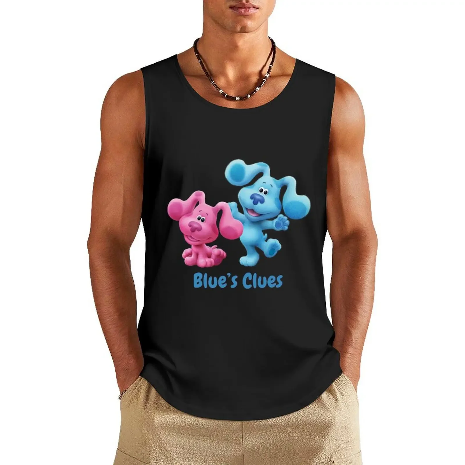 Blues Clues Magenta and blue Funny blue's clues Gift Tank Top t-shirt for man T-shirt sports clothes for men