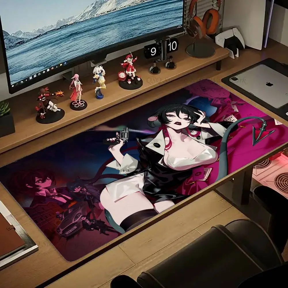 Jane Doe Animated Zenless Zone Zero Mousepad Non-slip Suitable For Office Computers Laptops E-sports Game Desk Mats XXL Keyboard