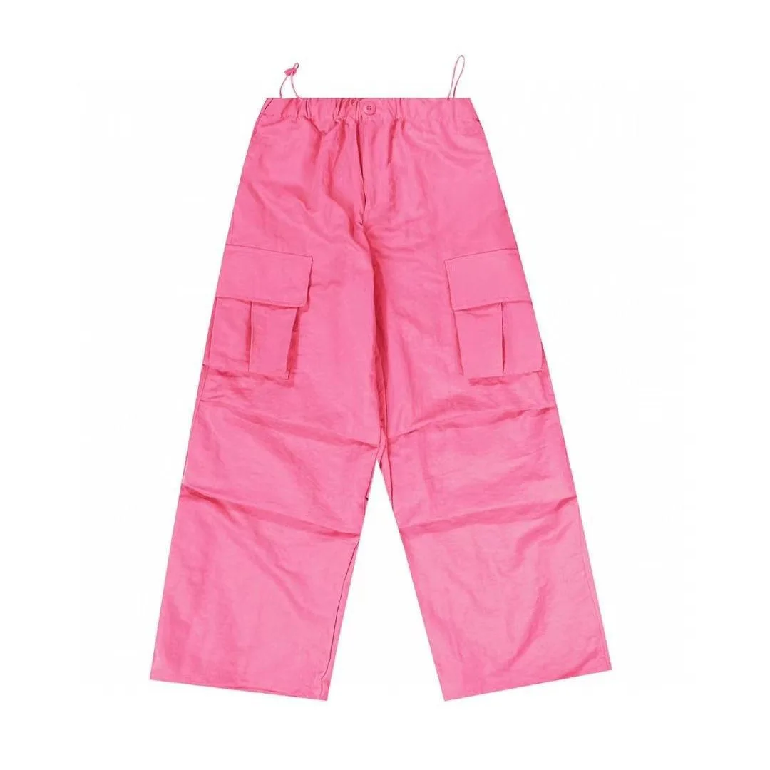 Asif Calie Korea Sweatpants Solid Color Drawstring Casual Loose Workwear Pants