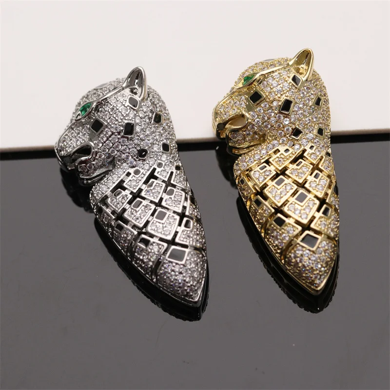 

51*23mm Gold plated pendant connector Pendant cubic zircon CZ Micro Pave necklace pendant Jewelry DIY