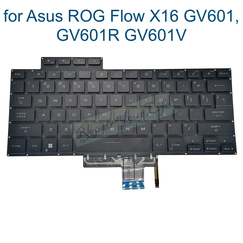 US RGB Backlit Keyboard For Asus ROG Flow X16 GV601 GV601RM GV601RW GV601VA GV601VI GV601VU Gaming Notebook Parts 0KNR0-2812US00