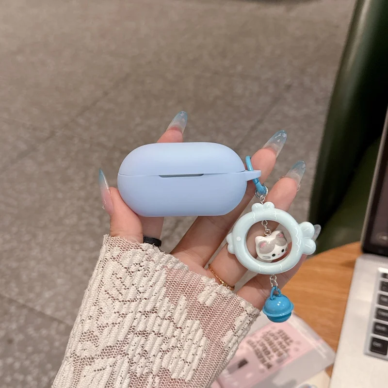 For Beats Solo Buds Soft Silicone Wireless Headphone Case With Keychain Shockproof Cover Earphone Accessories Sleeve Fundas