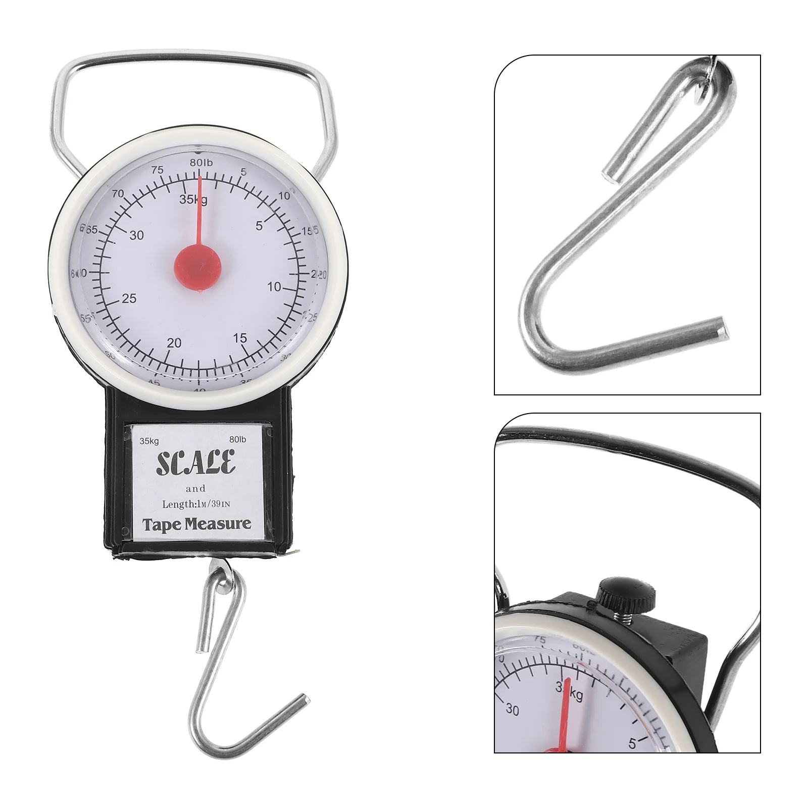 

Fish Hook Spring Scale Weight Portable Mini Scales Plastic Iron Luggage Travel Fishing