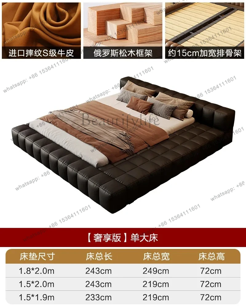 High end atmospheric Italian minimalism bed bases & frames bed 2 people furniture bedroom furniture for adult bedroom beds