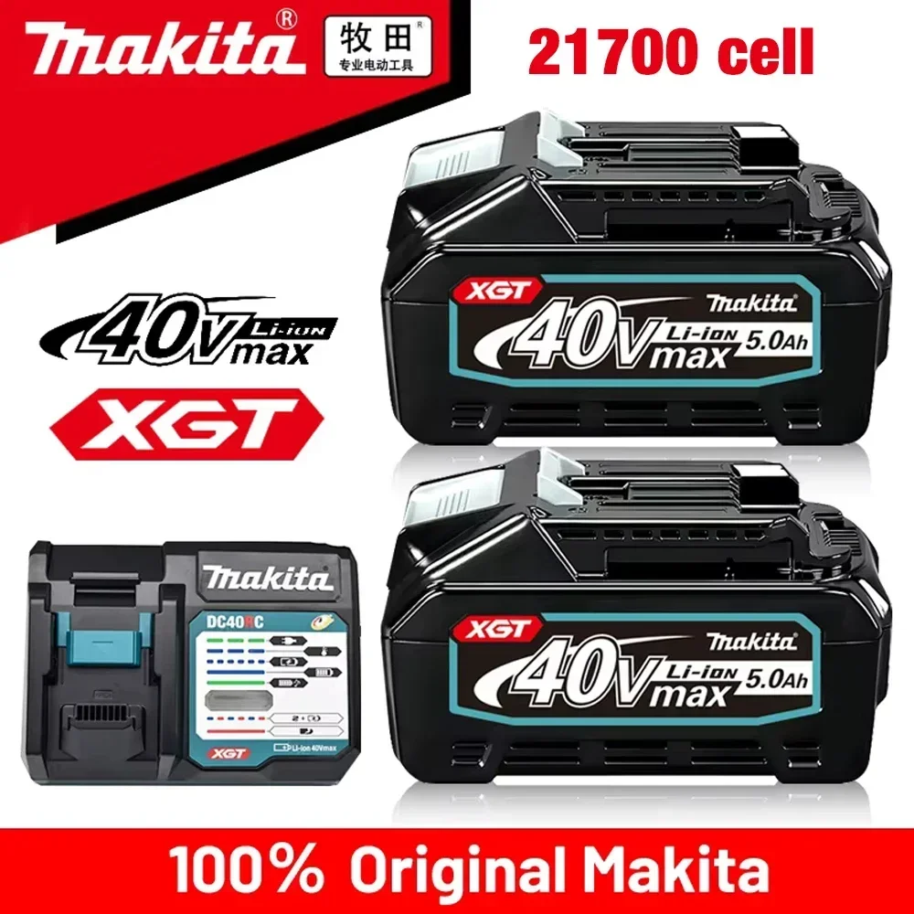 

100% Original Makita 40V MAX XGT Lithium Ion Battery 21700 cell 5000mAh Original Battery BL4020 BL4025 BL4040 BL4050 BL4080