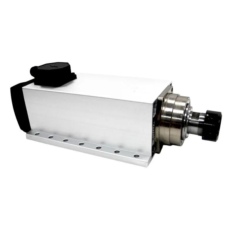 High Precision Square Flanged Spindle Motor Air Cooled 7.5kw 220/380V 18000/24000rpm Spindle Motor For Milling Machine