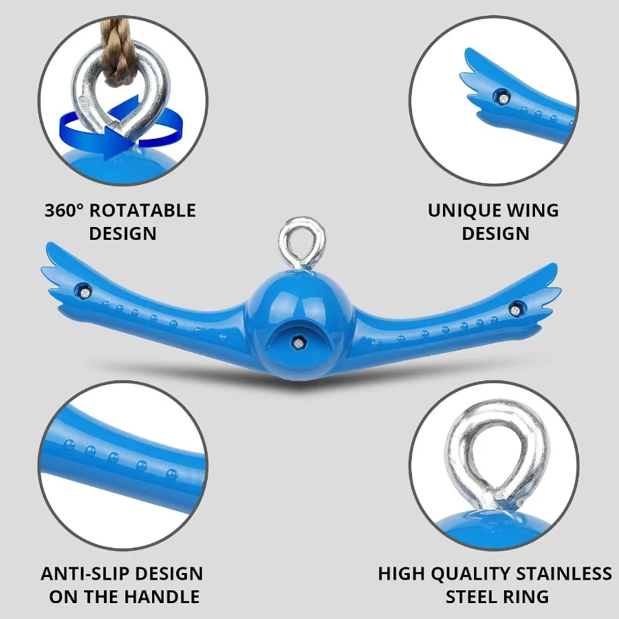 Twister Swing Spins Set: Slackline-hulpstukken 360-handgreep TwistSpin Flips Speelgoed Activeer Powers Warrior-accessoires Hangspeelgoed voor