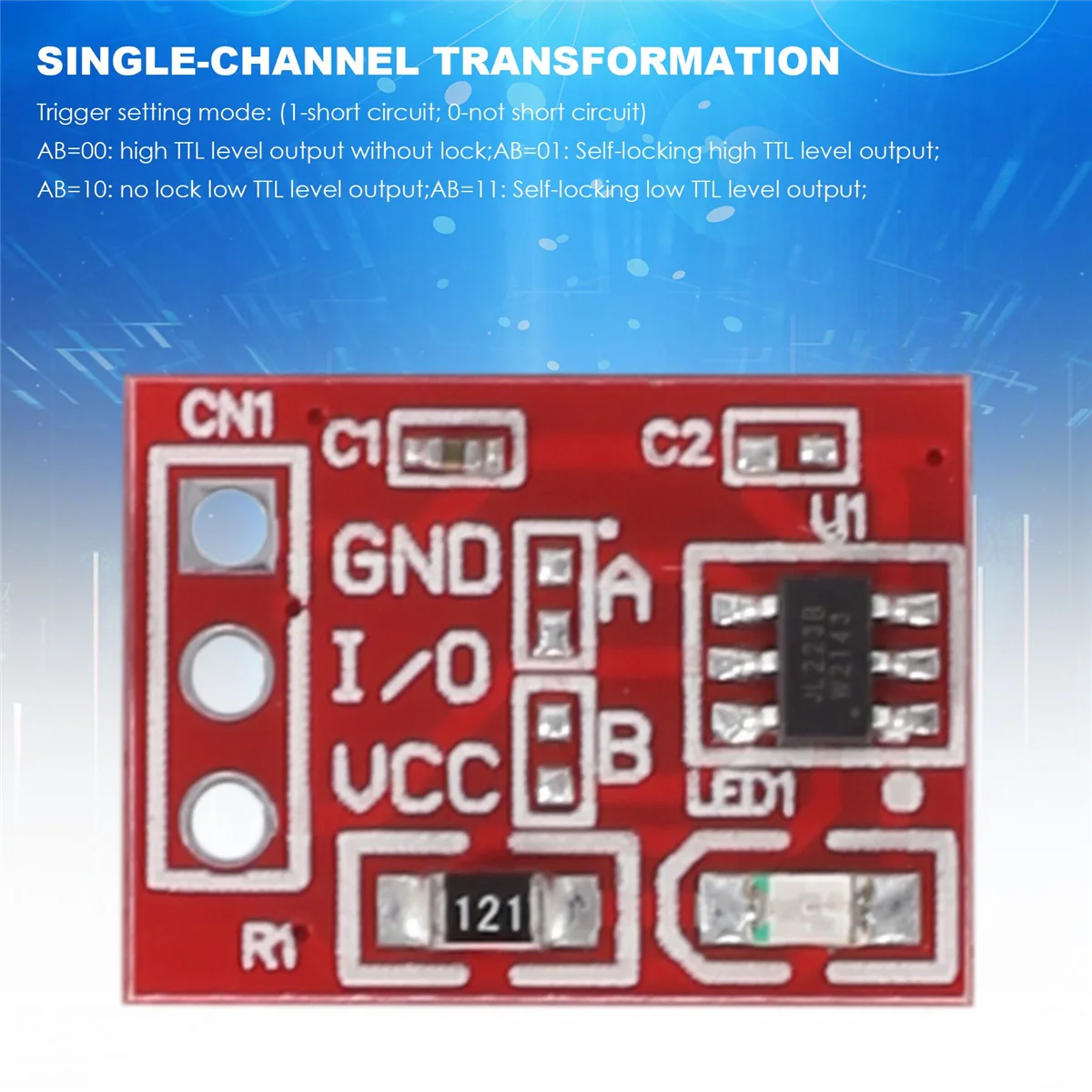 50 Stück Ttp223 Touch-Taste, modular, selbstsichernd, kapazitiver Jog-Schalter, Einzelkanal-Transformation