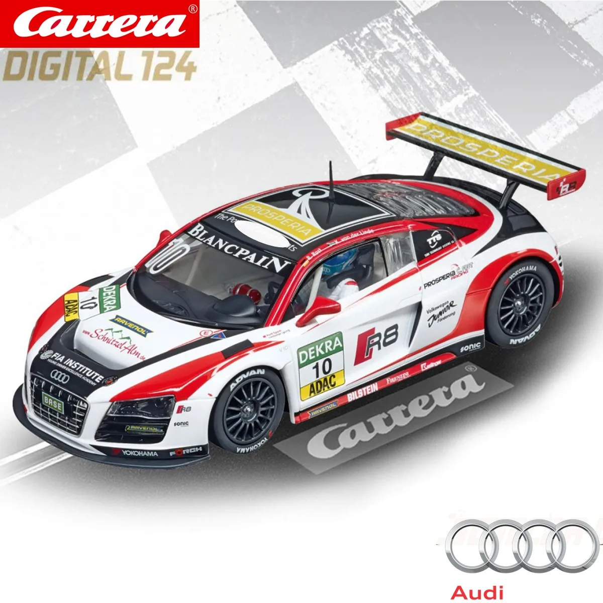 Carrera Slot Car Digital124 Audi R8 LMS 23808 Prosperia Team Abt  Racing, No.10 / 23861 M. Griffith, No.19