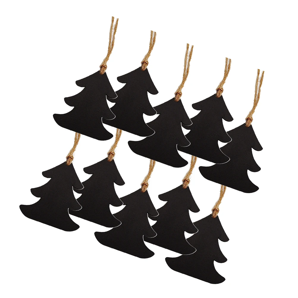 

Chalkboard Pendant Wooden Blackboard Signboard Decorations Blessing Hanging Tags Christmas for Stockings