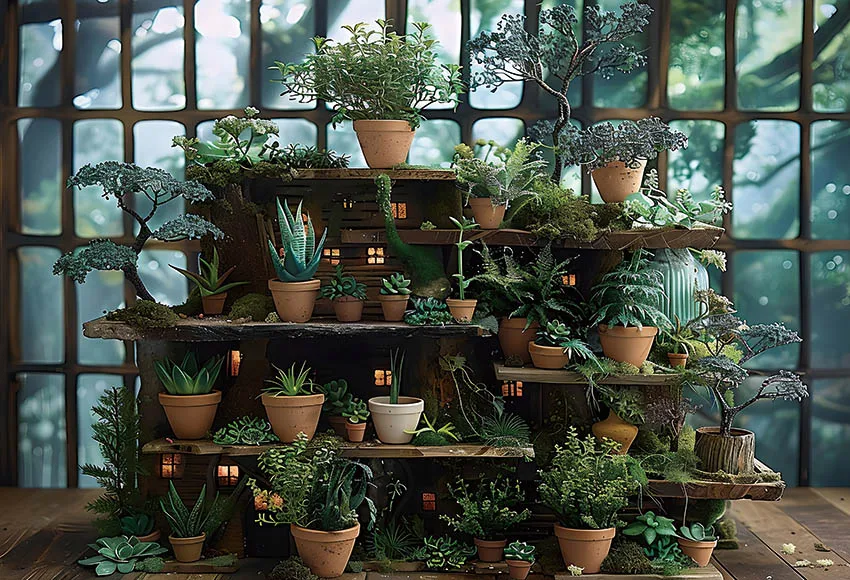 Mehofond 용수철 열대 동물 장식 배경, 어린이 생일 파티, 자연 꽃, 잔디 벽 배경, 2024