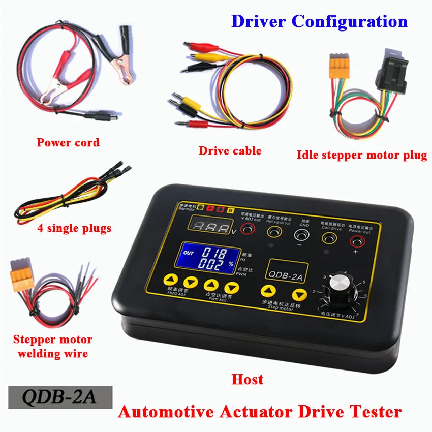 QDB-2A Automobile Lgnition Coil Injector Solenoid Valve Idling Stepper Motor Instrument Fault Detector Drive Treasure Tester