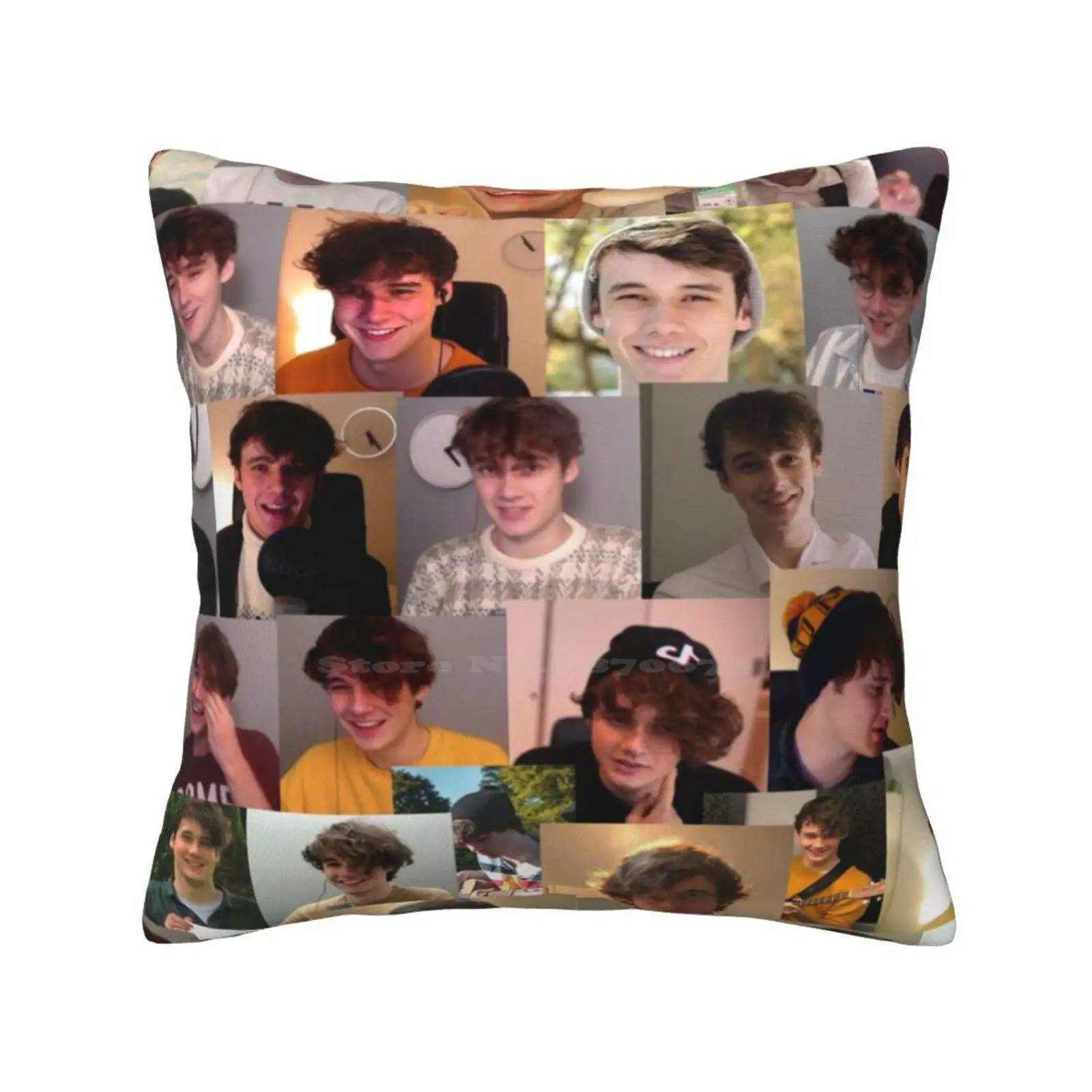 Wilbur Soot Collage 2 Funny Cute Decor Square Pillowcase Wilbur Soot Wilbur Soot Songs Your New Boyfriend Wilbur Soot Wilbur