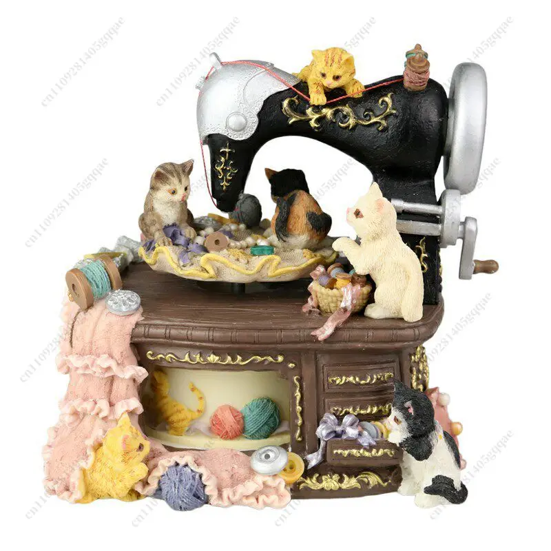 Cat Music Box Vintage Ornament Valentine's Day Gift Girlfriend Girl Girl Children's Birthday Music Box