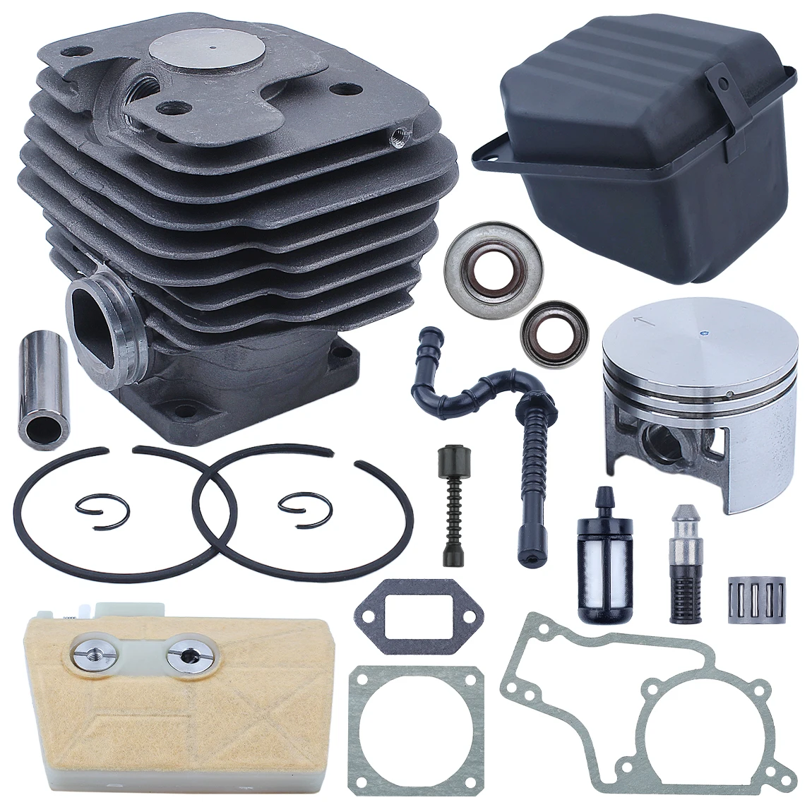 52 مللي متر اسطوانة مجموعة مكبس ل Stihl 038 MS380 1119 020 1202 المناشير البنزين واط فلتر الهواء Gsaket الخمار العادم
