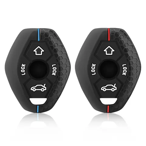 실리콘 키 케이스 커버 4 버튼 BMW BMW X5 E53 X3 F83 E46 E39 E38 E60 E63 E61 E64 시리즈 3 5 7 330i Z3 Z4 E85 E86 M5 325i