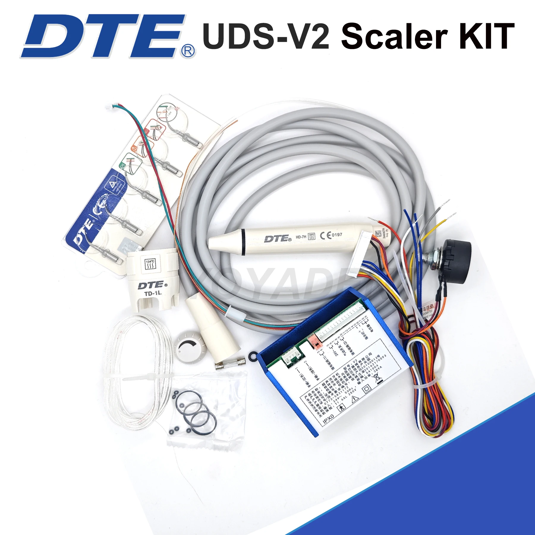 Woodpecker DTE Dental Ultrasonic Piezo Scaler Build-In UDS V2 Kit HD-7H Scaling handpiece Control Board Teeth Whitening