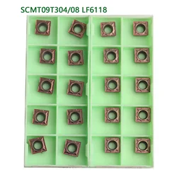 10pcs SCMT09T304 SCMT09T308 LF6018 LF6118 DESKAR Carbide Inserts CNC Lathe Metal Cutter Tool SCMT Blade External Turning Tools
