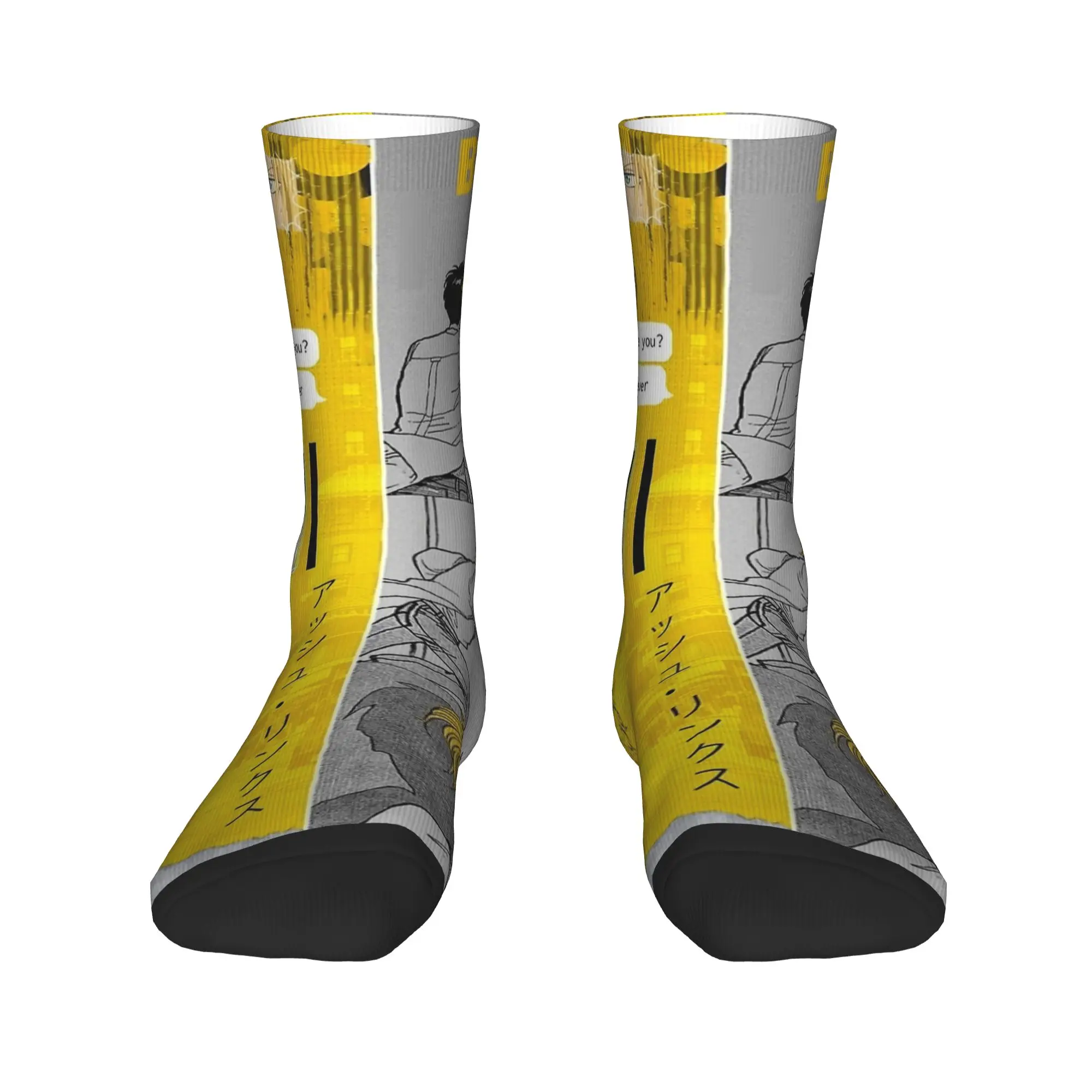 Ash Eiji Banana Fish Anime   Socks  Casual Stockings Autumn Non Slip Men's Socks Breathable Pattern Running Sports Socks