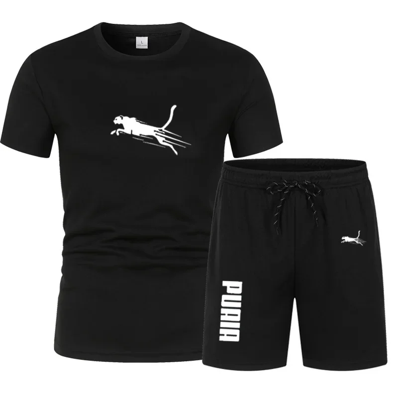Summer Sports Set 2026 Men's 2-Piece Leisure Fitness Training Running Exercise Set Active Wear Comfortable Training Set