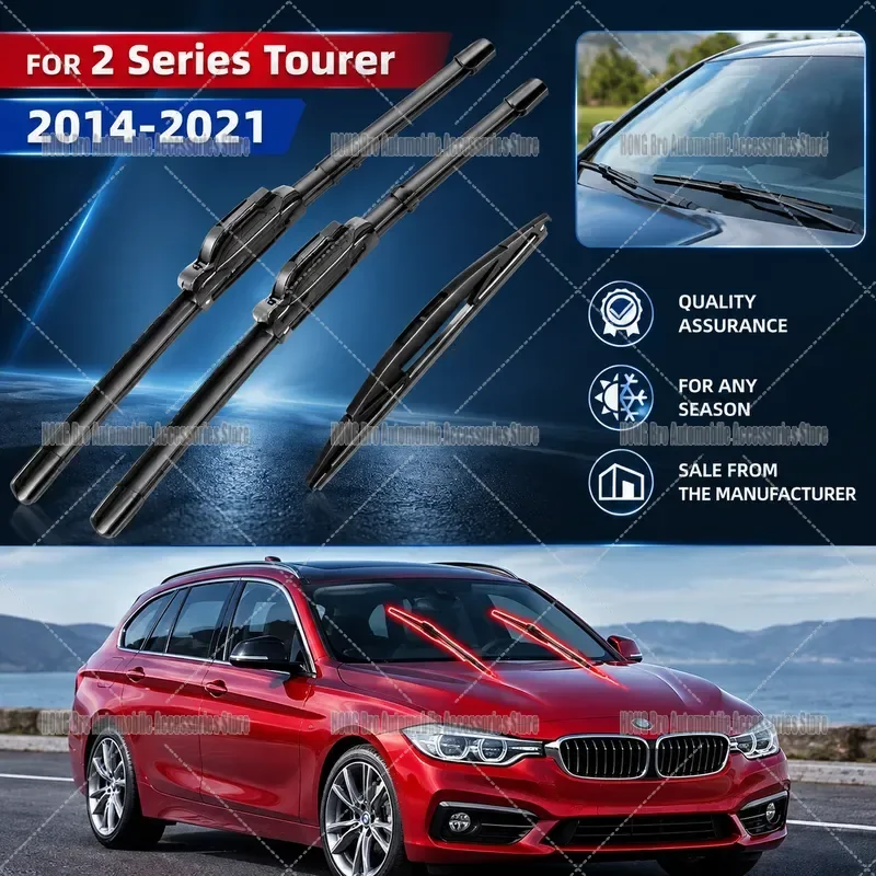 For BMW 2 Series F45 Active Tourer 2014-2021 Front Rear Windshield Wiper Blades LHD 26 19 12 Inch Accessories 216 218 225xe