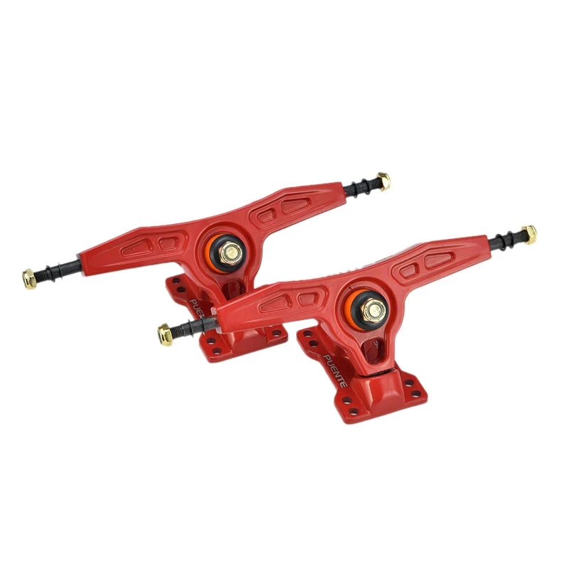 PUENTE Longboard Trucks Skateboard Bridge Professional 7Inch Slide Bracket Skateboard Parts Dancing Board Bridge,Red