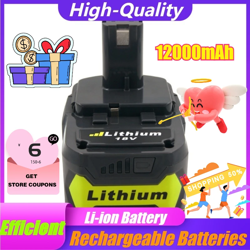 

18V 12000mAh Lithium-ion Rechargeable Battery P108+ New P117 P108 P117