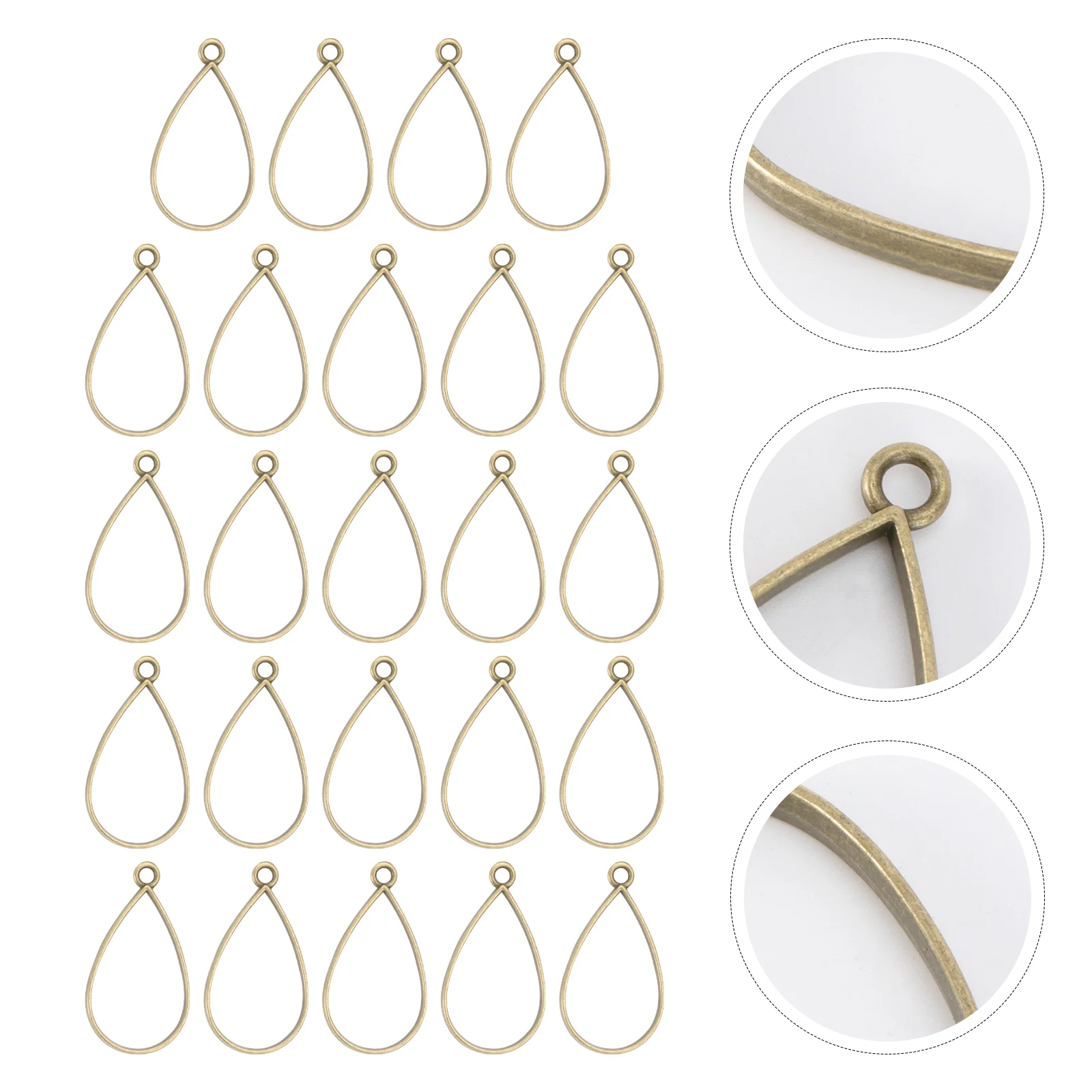 

50pcs Diy Frame Pendants Creative Metal Frames Adorable Hanging Ornaments For Necklace Bracelet Earrings Diy Jewelry Accessories