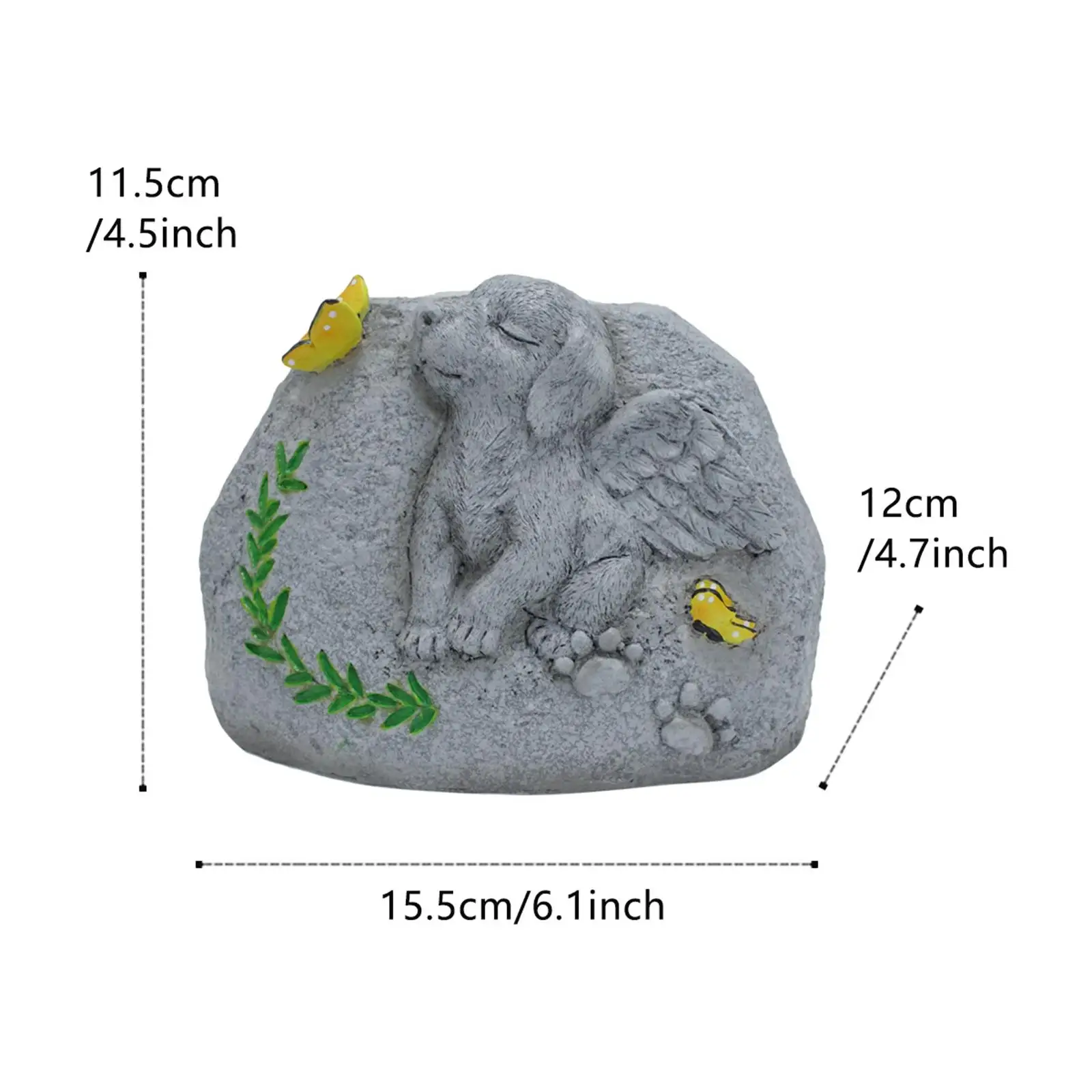 Artesanías de resina de piedra conmemorativa para perros, contenedor de plantas de Gravestone de la paz de descanso Final, maceta para amantes de los perros, Patio, jardín, césped