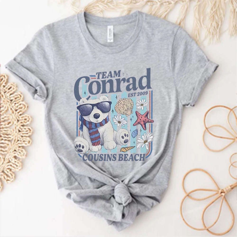 Equipe Conrad Junior Mint Bear Camiseta Verão I Turned Pretty Camiseta TSITP Camisa Cousins Camisas de Praia Verão Romance Book Tops