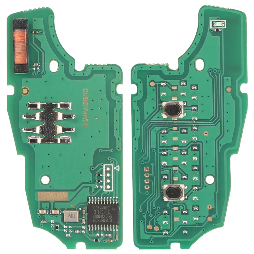 Jingyuqin 2 Taste 433 MHz PCF7961M 4A Chip Flip Remote Key für Renault Dacia Logan 2 II 2018 2019 2020 FSK Auto Schlüsselanhänger Steuerung