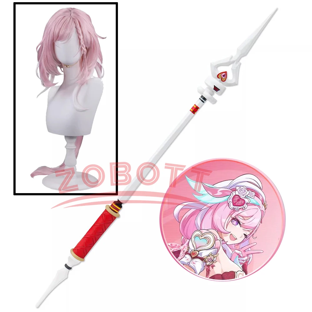 Accesorios de Cosplay de 55 cm de Honkai Impact 3 Elysia, Modelo de Cuchillo y Espada, Peluca de Halloween, Zapatos, Accesorios, Armas de Cosplay para Mujeres y Hombres