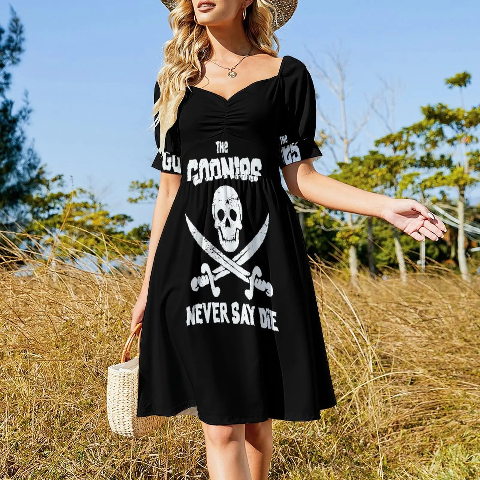 THE GOONIES NEVER SAY DIE Short Sleeved Dress Summer skirt luxury dress festival outfit women Women's skirt Dress