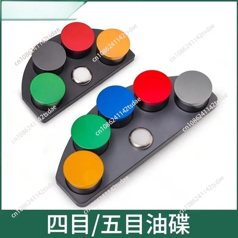 Die Cast 5 Oiler Dishes Cups with Cover wristwatch Repair Lubricants Oil Grease Storage Tool for Watchmaker