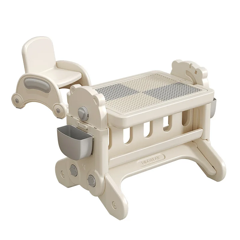 Toddler Children's Building Blocks Tables and Chairs Children's Drawing Tables Baby Learning Tables and Chairs Set