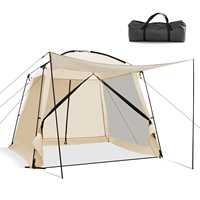 Tent for 6-8 people, camping tent with awning, dome tent waterproof, family tent with carrying bag for trekking, camping