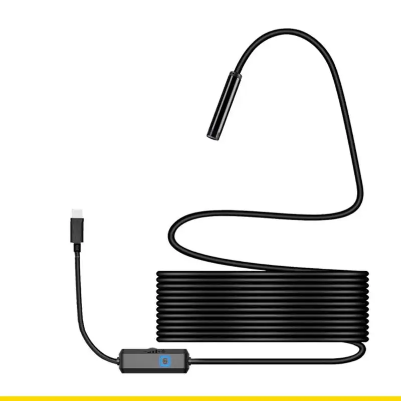 SZCH Engine Viewing Camera with USB Endoscope Lens, 5m Guide Cable, Phone Screen Display and 6 LED Beads for Machine and Drain