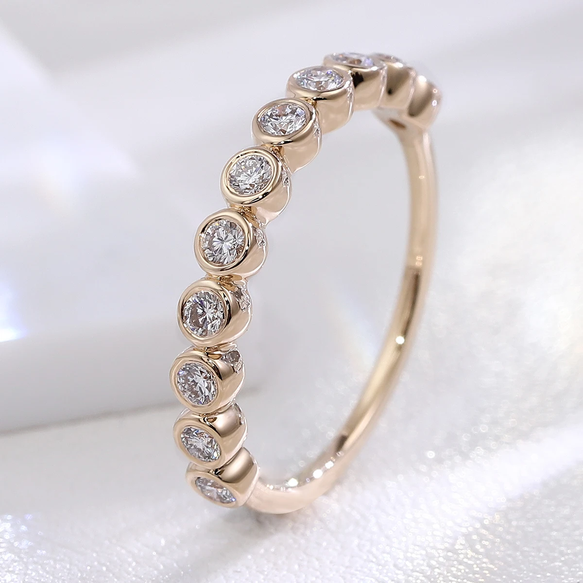 

Provence Minimalist ring half band Lab diamond Everyday ring party cocktail ring Fashion Women Ring Jewelry Christmas Gifts