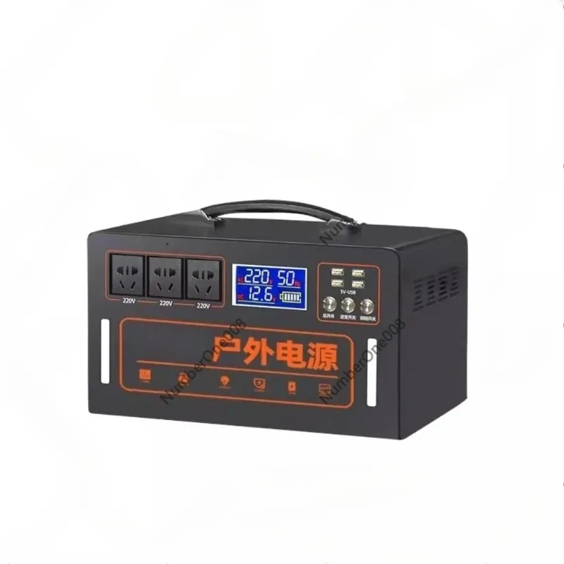 Portable Large Capacity Power Station, Outdoor Energy Storage for Camping Night Market Stall, Backup Battery UPS 220V 600W