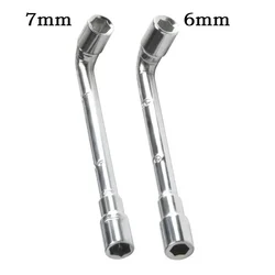 1Pc Hex L-shaped Socket Wrench 6/7mm Screw Nut Wrench Sleeve Tools For 3 MK8 Fasten Nozzle Repairing Hand Manual Tools