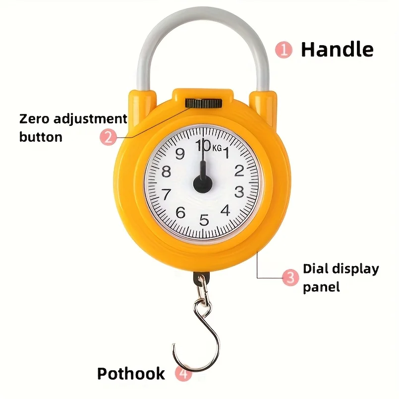 Portable High-Precision Mechanical Scale | ABS Resin, 0.1g Accuracy, No Battery Required, Ideal for Home and Small Packages