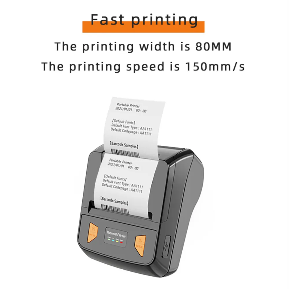 GOOJPRT  80mm Thermal Printer Bluetooth Android 3 Inch Mini Portable Receipt Bill Machine PT-380