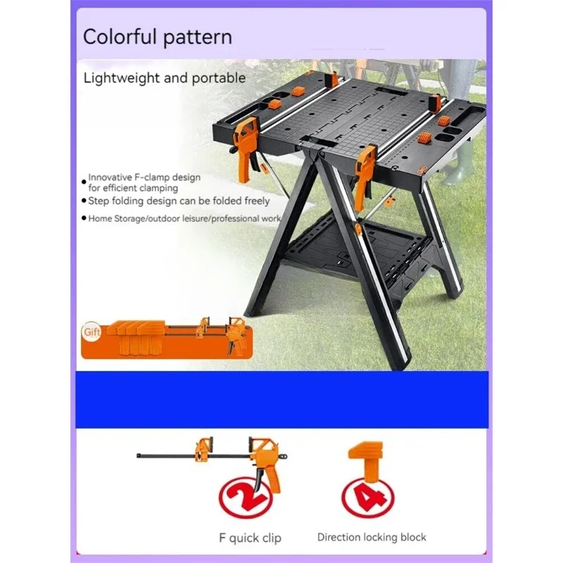 Portable Woodworking Table Sawing Machine Multi-Function Folding DIY Workbench Suitable For Home Furnishings/Professional Work